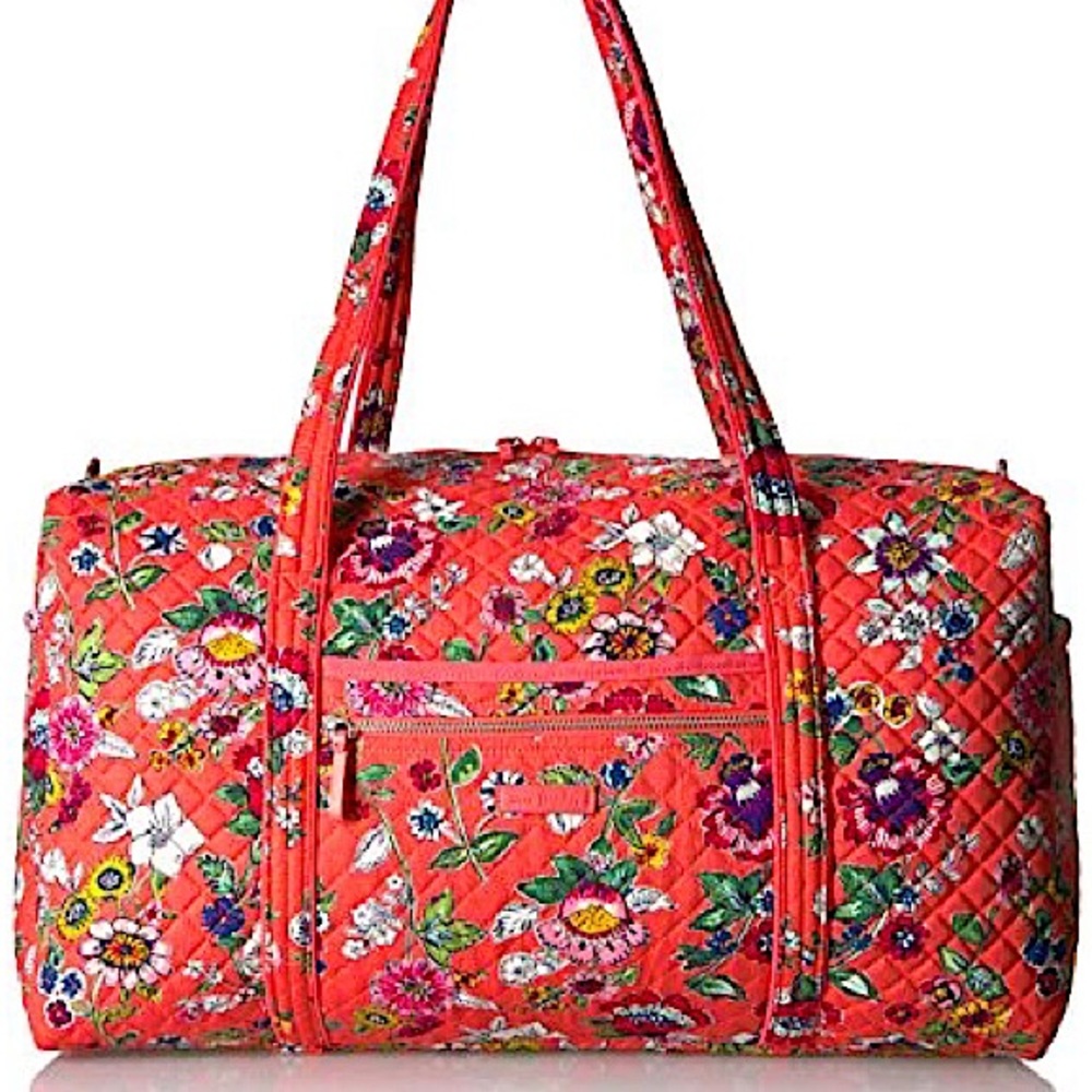 Vera Bradley Iconic Large Travel Duffle - Floral Coral